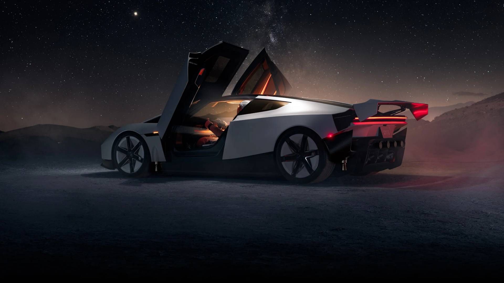 Tesla Roadster Rocket prototype with doors open